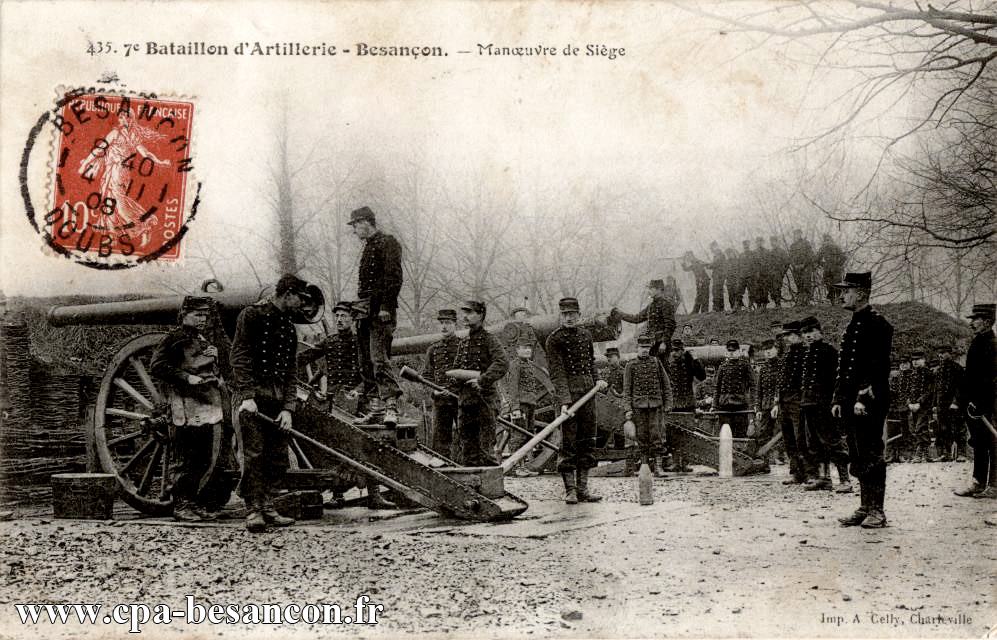 435. 7e Bataillon d Artillerie - Besançon. - Manœuvre de Siège